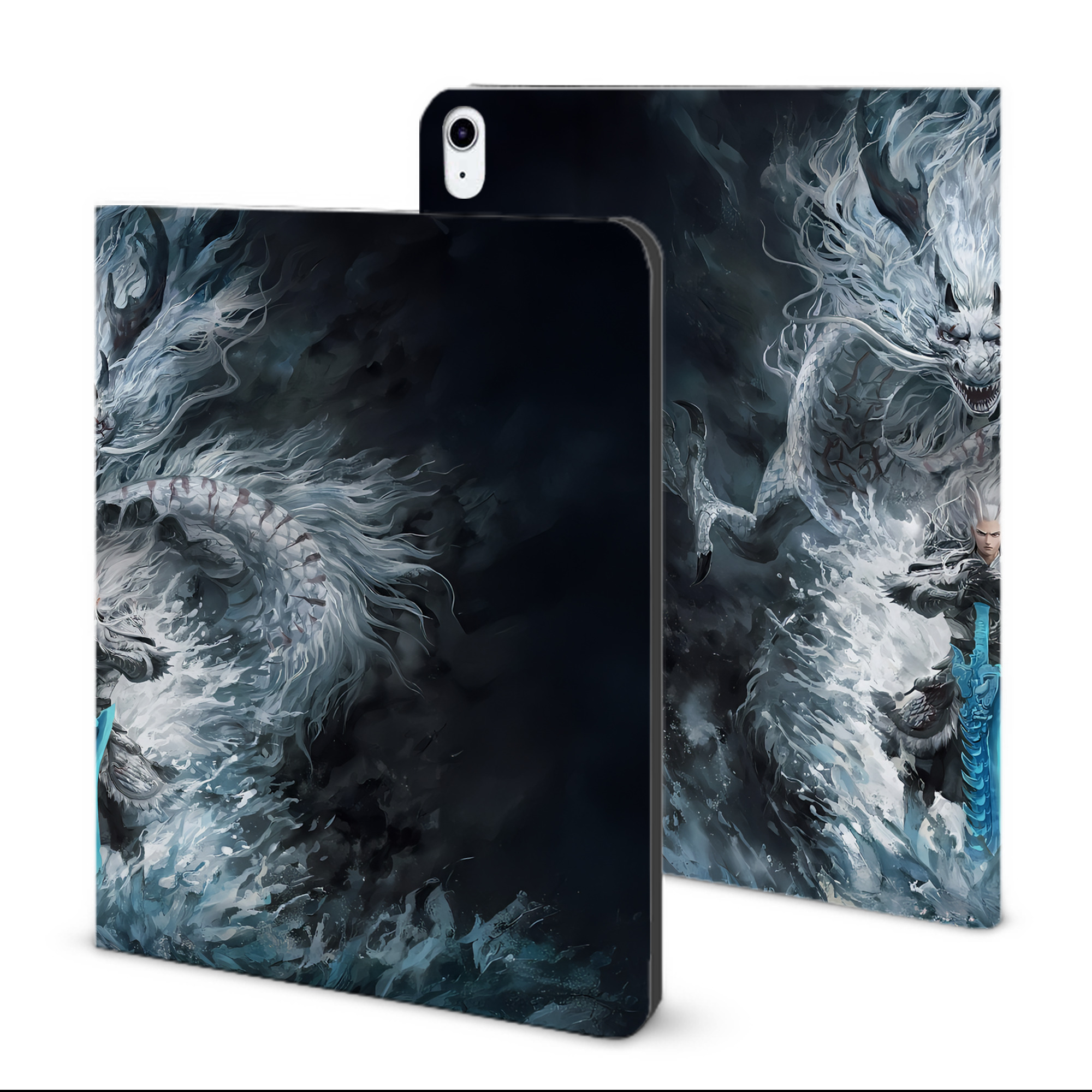 （画像用） Ne Zha 2 ナタ 魔童の大暴れ IPad ケース ブック型 PUレザー TPU 耐衝撃 軽量 薄型 ペン収納なし 全面保護 IPad 各モデル対応
